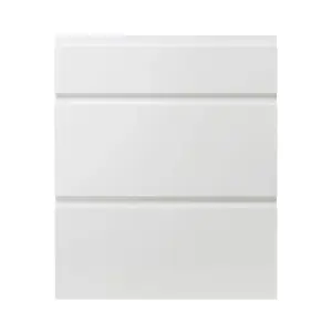 GoodHome Garcinia Gloss white Drawer front, Pack of 1 (H)715mm (W)597mm (T)19mm