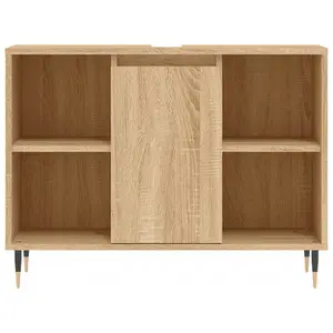 Berkfield Bathroom Cabinet Sonoma Oak 80x33x60 cm Engineered Wood