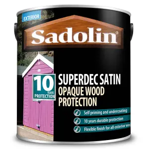 Sadolin Superdec Satin Opaque Wood Protection Black 2.5L