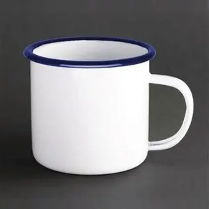 Olympia Enamel Mugs 350Ml (Pack Of 6)