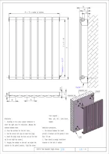 Warmhaus GEMINI Flat profile single panel horizontal radiator in anthracite 600 (h) x 1032 (w)