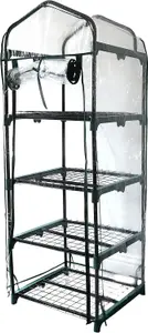 DIVCHI 4 Tier Greenhouse for Indoor & Outdoor Use Durable Steel Frame  Clear PVC Cover  Ideal for Growing Vegetables Flowers