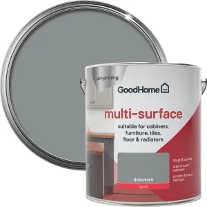 GoodHome Durable Delaware Gloss Multi-surface paint, 2L