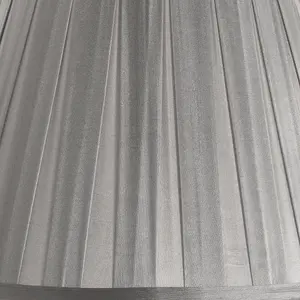 45cm Grey Silk Box Pleat Empire Table Floor Lampshade