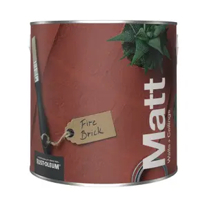 Rust-Oleum Washable Matt Wall Paint - Fire Brick 2.5L