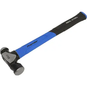 High-Quality 32oz Ball Pein Hammer with Fibreglass Shaft and Rubber Grip