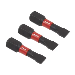 Sealey Slotted 5.5mm Impact Power Tool Bits Forged From S2 Steel 25mm 3pc AK8202