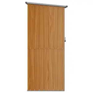 Berkfield Garden Shed Brown 118.5x97x209.5 cm Galvanised Steel