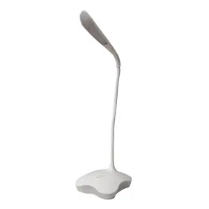 LED Touch Control Desk Lamp with Nightlight - USB or Battery Powered Bedside Light with Flexible Neck & 3 Brightness Settings