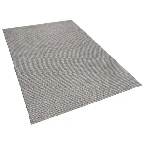 Wool Area Rug 140 x 200 cm Dark Grey KILIS