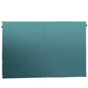 Outsunny Gazebo Replacement Exchangeable Wall Panels w/ Window, Dark Green