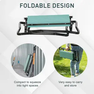 Outsunny 2In1 Folding Garden Kneeler Foam Chair Pad Support Bench Gardening Tool