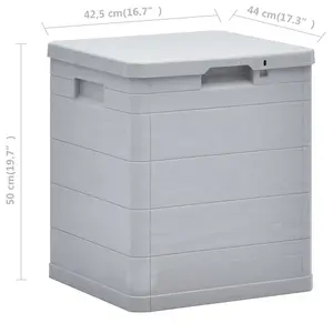 vidaXL Garden Storage Box 90 L Light Grey