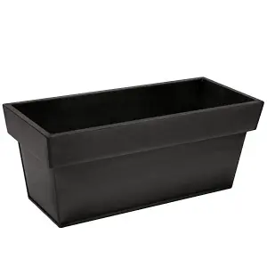 Primrose Zinc Edge Trough Outdoor Garden Planter in Pewter Large 80cm