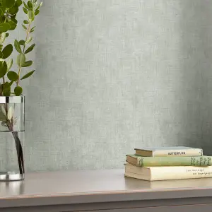 Laura Ashley Plains Sage Leaf Smooth Wallpaper