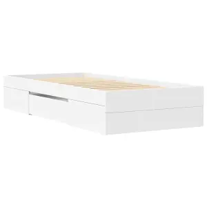 Berkfield Bed Frame without Mattress White 90x190 cm Single Engineered Wood