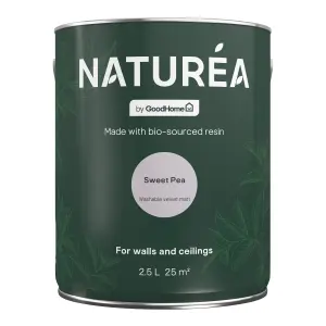 GoodHome Naturéa Sweet Pea Velvet matt Wall paint, 2.5L