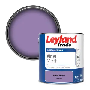 Leyland Trade Vinyl Matt Walls & Ceilings Emulsion Paint Purple Statice (PPG1249-5) 2.5L