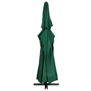 Berkfield Outdoor Parasol with Aluminium Pole 600 cm Green