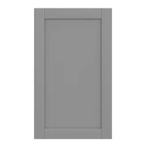 GoodHome Alpinia Matt slate grey wood effect Shaker 50:50 Larder Cabinet door (W)600mm (H)1001mm (T)18mm