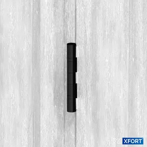 XFORT 3 Inch (75mm) Matt Black Ball Bearing Hinges, Steel Door Hinge for Wooden Doors (1.5 Pairs)