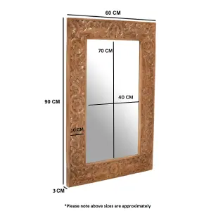 Nebulla Mango Wood Large Mirror