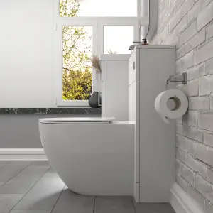 Nes Home 1000mm Freestanding White Basin Vanity & Back To Wall Toilet