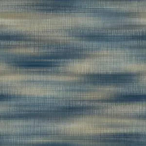 Grandeco Horizon Textile Textured Wallpaper, Blue