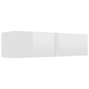 Berkfield TV Cabinet High Gloss White 120x30x30 cm Engineered Wood