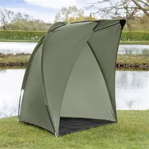 ATLAS Fishing Day Shelter Bivvy - 1 Person Fishing Tent With Fibreglass Poles And Carry Bag