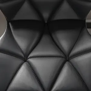 Vida Designs Geo Black Office Swivel Chair PU Faux Leather