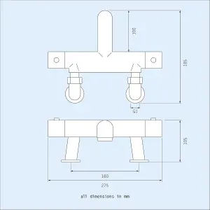 Nes Home Modern Bath Shower Mixer Tap with Deck Pillar Shower Taps Set And Kit