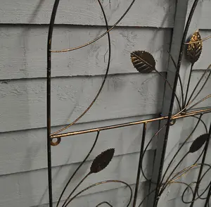 Set of 5 Leaf Design Metal Trellis (120cm x 50cm)