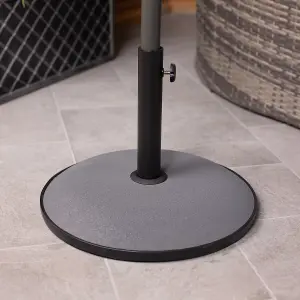 Charles Bentley 15Kg Round Concrete Parasol Base Umbrella Stand In Grey