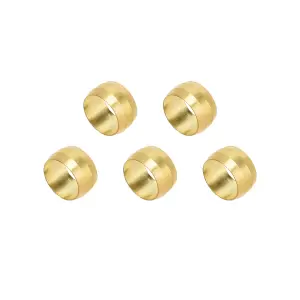 Flomasta Brass Compression Olive (Dia)10mm, Pack of 5