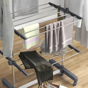 Stainless Steel Standard Drying Rack Silver/Black