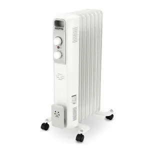 Geepas Electric 1500W Portable Oil Filled Heater Radiator 7 fin White