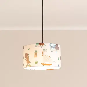 ValueLights Kids Skating Animal Easy Fit Ceiling Light Shade - Bulb Included