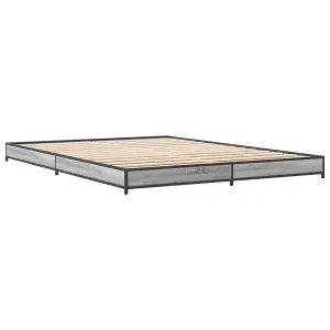 Berkfield Bed Frame without Mattress Grey Sonoma 140x200 cm