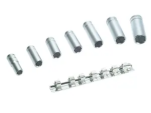 Teng M3807 Socket Clip Rail Set of 7 Metric 3/8in Drive