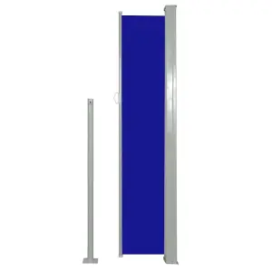 Berkfield Retractable Side Awning 160 x 500 cm Blue