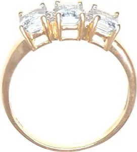 Aquamarine 1.65Ct And Diamond 9K Yellow Gold Ring