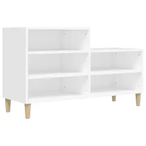 Berkfield Shoe Cabinet White 102x36x60 cm Engineered Wood