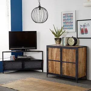 Ascot Corner TV Unit - Wood - L50 x W110 x H60 cm