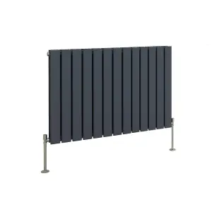 Right Radiators 600x884 mm Horizontal Double Flat Panel Designer Radiator Anthracite