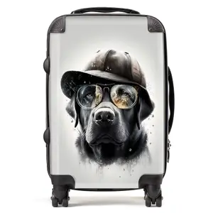 Labrador Retriever Dog With Hat Splashart Suitcase - Cabin