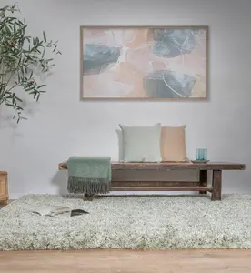 Green Luxurious , Modern , Plain , Shaggy Easy to Clean Rug for Living Room, Bedroom - 160cm X 230cm