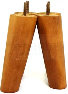 Wood Legs Medium Oak Washed 180mm High Set Of 4 Replacement Angled Furniture Legs Set Of 4 Sofas Chairs Stools M8