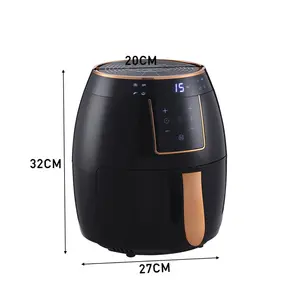 5L Black Touch Screen Air Fryer