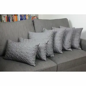 Bloxom Square Throw Cushion Charcoal Grey / 60 x 60cm